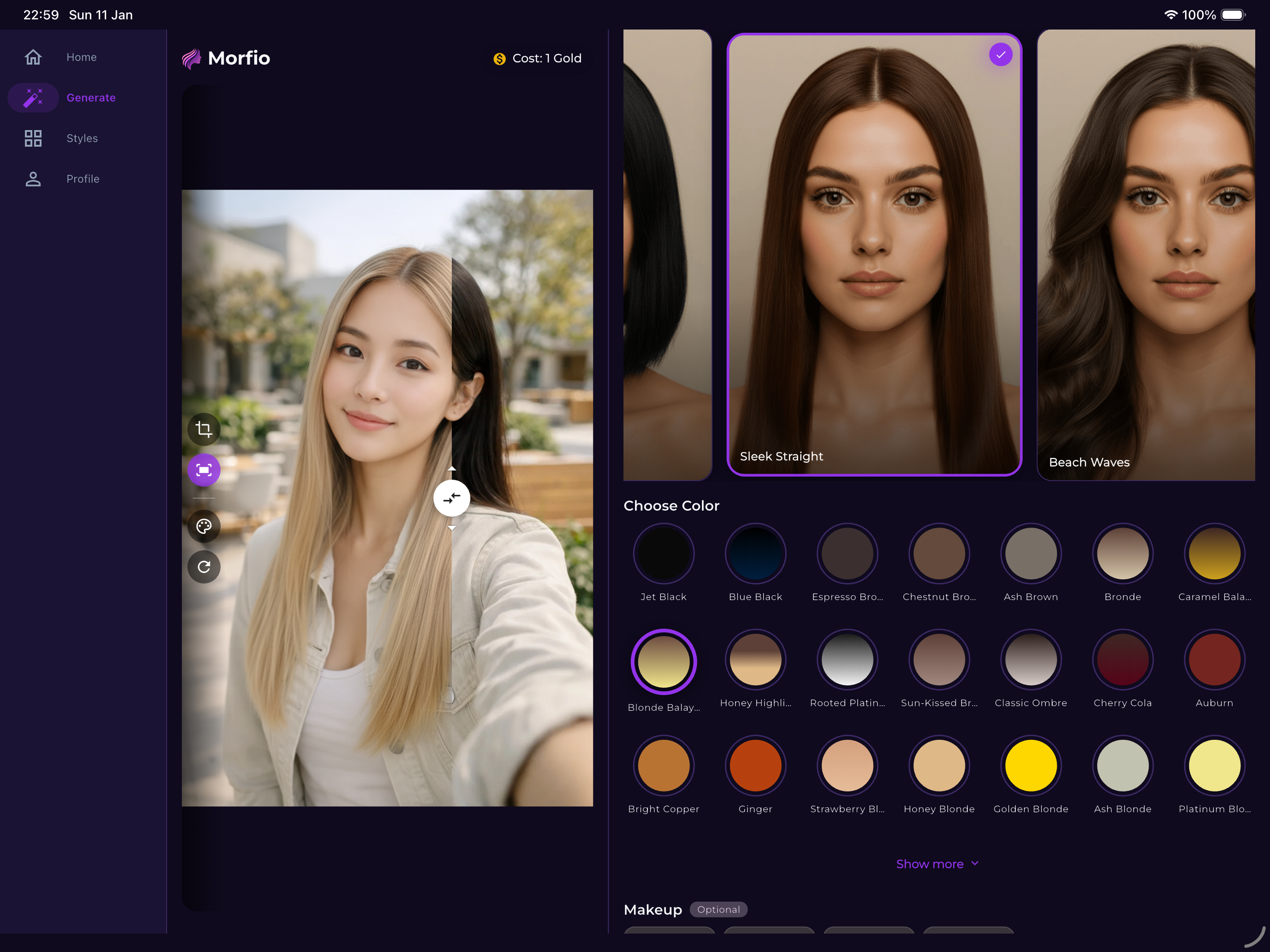 Morfio tablet screenshot placeholder